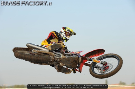 2009-10-04 Franciacorta - Motocross delle Nazioni 0424 Warm up group 1 - Clement Desalle - Honda 450 BEL
